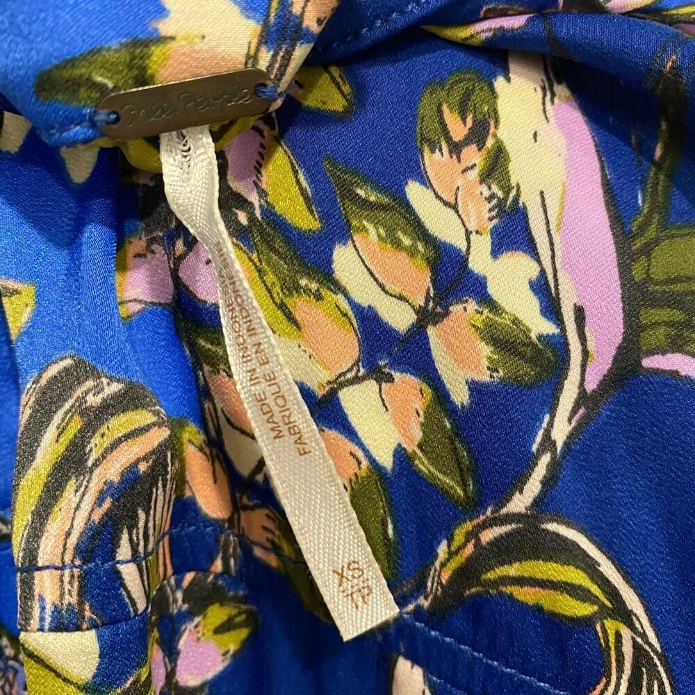 Free People High-Low Novelty Print Butterfly Leaf Floral - Picture 7 of 7